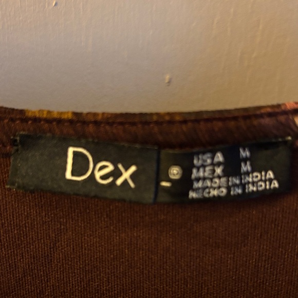 Dex Brown Floral Long Sleeve Dress - Picture 2 of 7